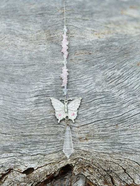 Rose Quartz Butterfly SunCatcher