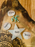 Rose Quartz Inspirational Flat Stone Forgive