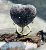Amethyst Cluster Heart on Stand No 3💜