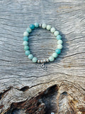 Amazonite with Sterling Silver Beads & Lotus Bracelet