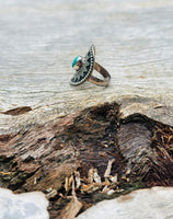 Turquoise Shield Ring