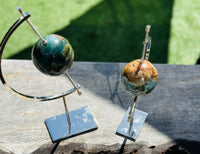 Metal Globe Stand Silver