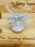 Rose Quartz Christmas Crystal Baubles 🎄