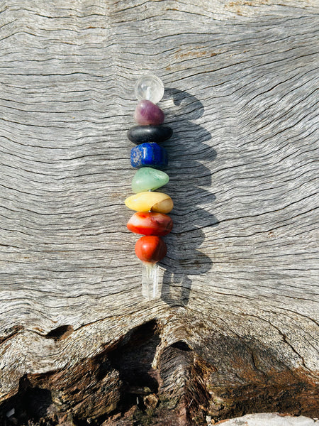 7 Chakras Tumble Stone Wand