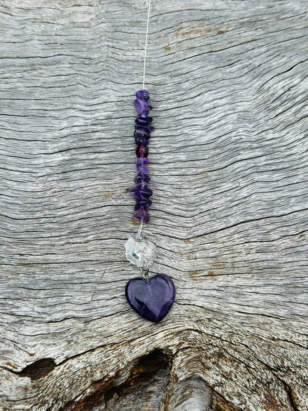 Amethyst Small Heart Sun Catcher 💜