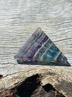Fluorite Pyramid Evil Eye Protection Flat Stone No 1