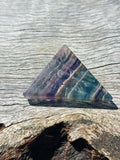 Fluorite Pyramid Evil Eye Protection Flat Stone No 1