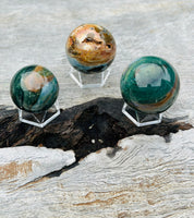 Ocean Jasper Sphere with Stand No 3