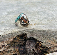 Turquoise set in Solid 925 Sterling Silver Ring