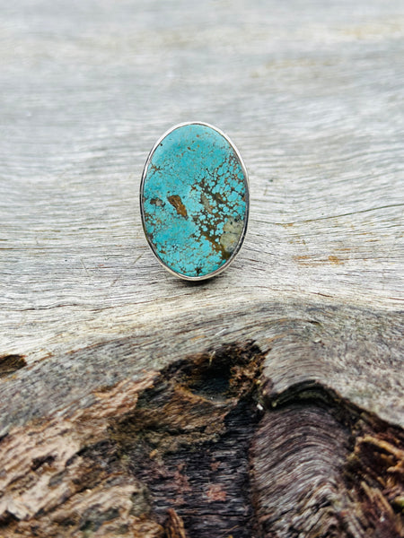 Turquoise 925 Silver Ring Size 8