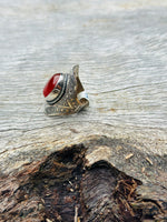 Carnelian Sterling Silver Ring Size 7