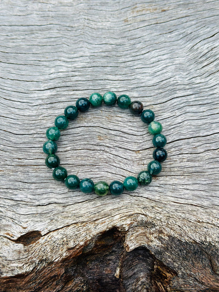 Moss Agate Beaded Bracelet ❤️