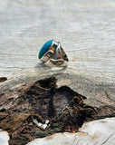Chrysocolla with Sterling Silver Ring Size 8