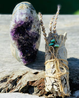 White Sage Stick Medium with Lavender & Daisies