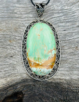 Variscite with Sterling Silver Pendant ❤️💚💜