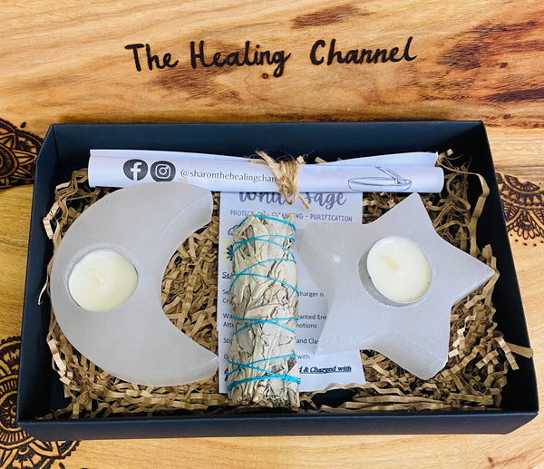 Cleansing Selenite Tea light Holders Pack ❤️ ⭐️ 🌙