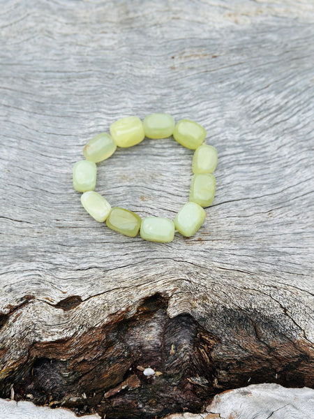 Jade Chunky Nugget Beaded Bracelet